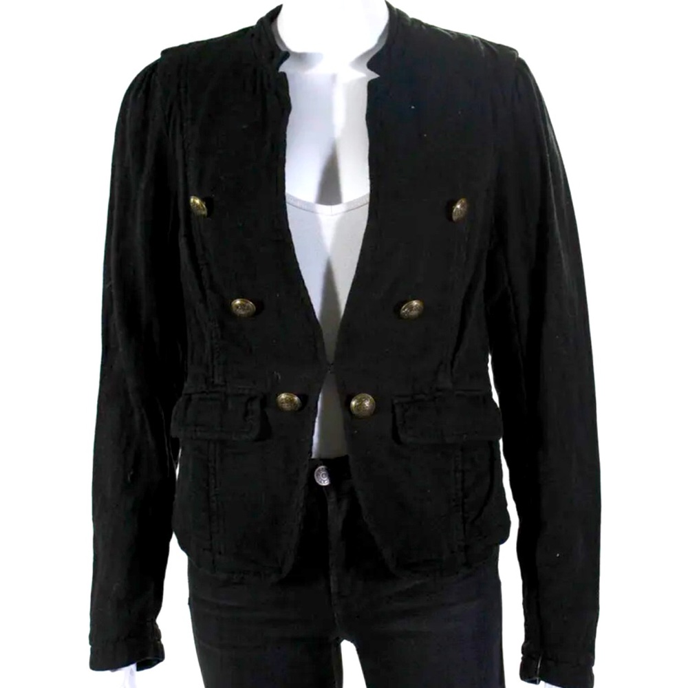 Free People Women's Cotton Military Jacket Black Size S